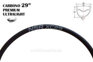Las NSR XC29, las mejores llantas Premium Ultralight para Ruedas MTB Carbono 